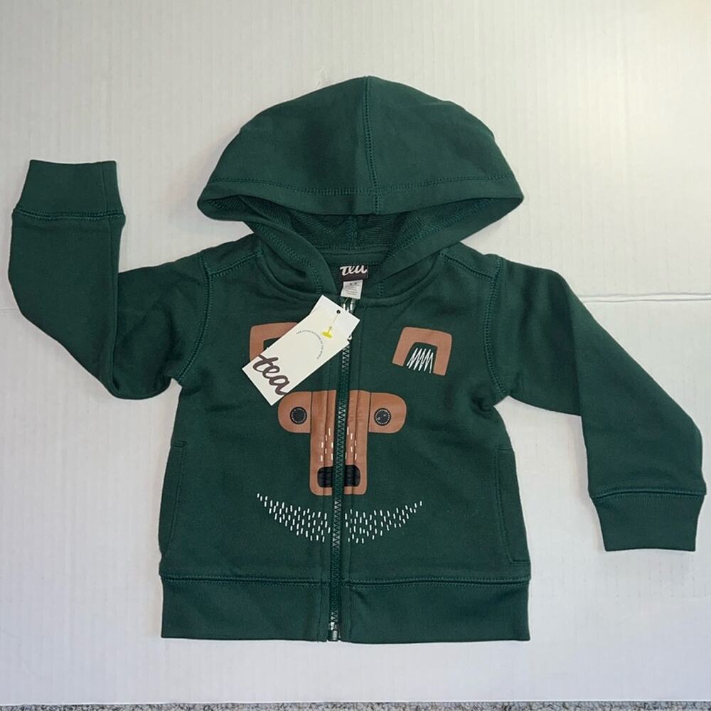 Tea Collection Sun Bear Baby Hoodie, 6-9M - NWT - MSRP $54 - Picture 2 of 6